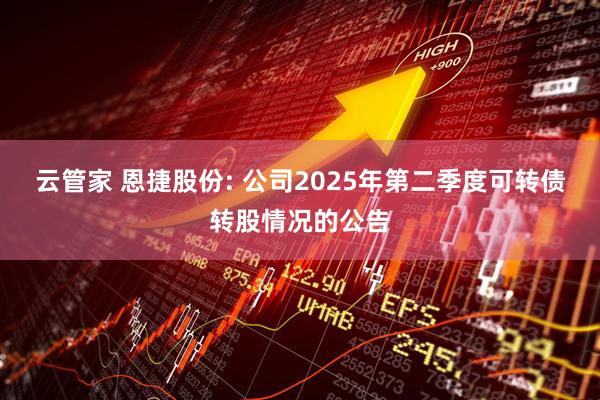 云管家 恩捷股份: 公司2025年第二季度可转债转股情况的公告