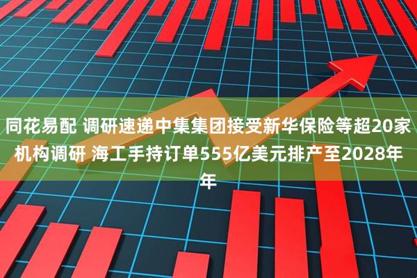 同花易配 调研速递中集集团接受新华保险等超20家机构调研 海工手持订单555亿美元排产至2028年